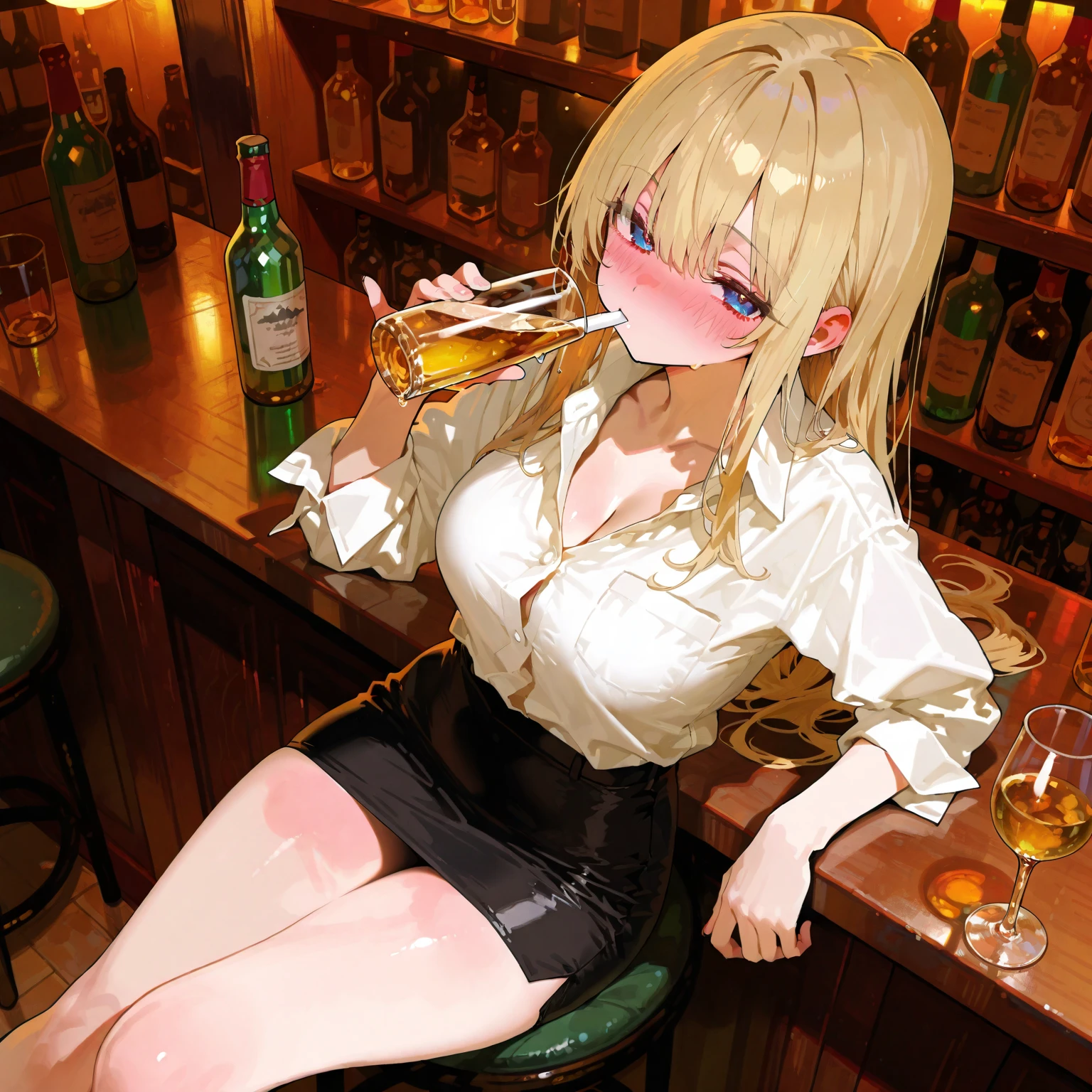 Masterpiece, best quality, very detailed, Ultra high resolution, (photorealistic:1.4), raw photos, (realistic:0.2), 1 girl, alone, long hair,,8k hdr, 1 girl,Blonde hair, medium-large breast, bright eyes, , medium-small breasts,Wearing a Manchester United shirt , Spread your legs, restaurant