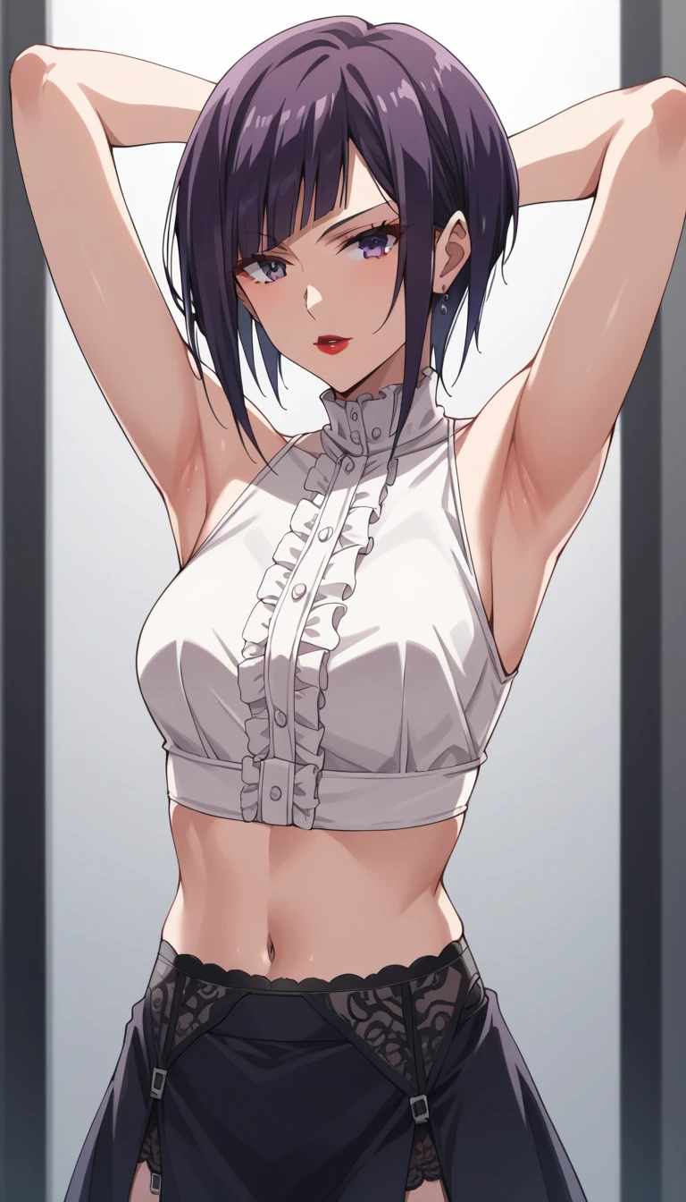 (((((ultra-detailed, disheveled hair, beautiful detailed eyes, beautiful, amazing, detailed eyes, detailed glans, detailed small penis, perfect hands, masterpiece, best quality))))), (first_person_view), solo_focus, shiny skin, ((pov, Angle from below)), break,
(((1cutemales))), solo, hetero, (((short stature))), Thick thighs, ((medium layered ponytail hair, blue eyes)), orgasm, loves smile, Estrus face, (sweaty), break, (((clothed, wear clothes, clothing, White tank top, short pants))), (bulge), ((puffy nipple bulge, small cute testicles bulge, femboy bulge)), (Body line is emphasized), break, (location, indoor, private training room), (((sexy pose))),
