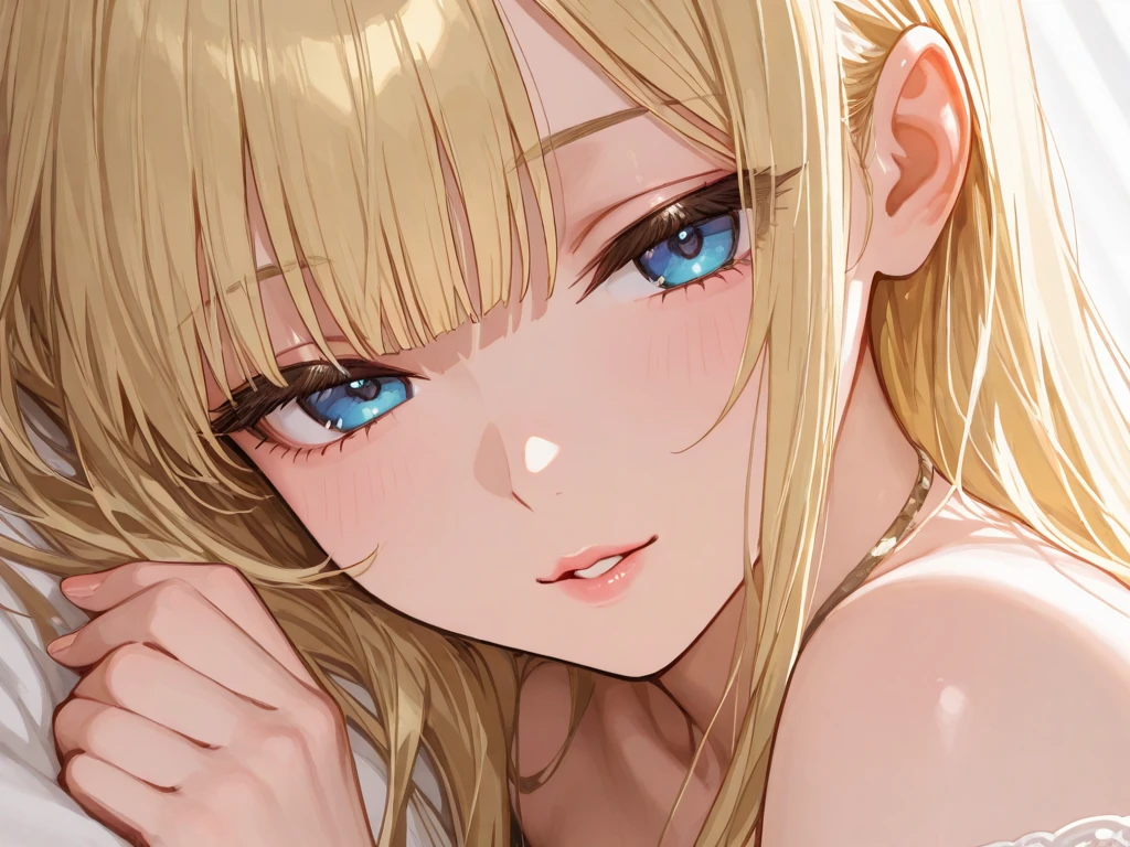 portrait, actual, blue eyes, Blonde hair, Medium Breast, 4K resolution, High quality CG, Beautiful CG, Soft Light, Octane Render