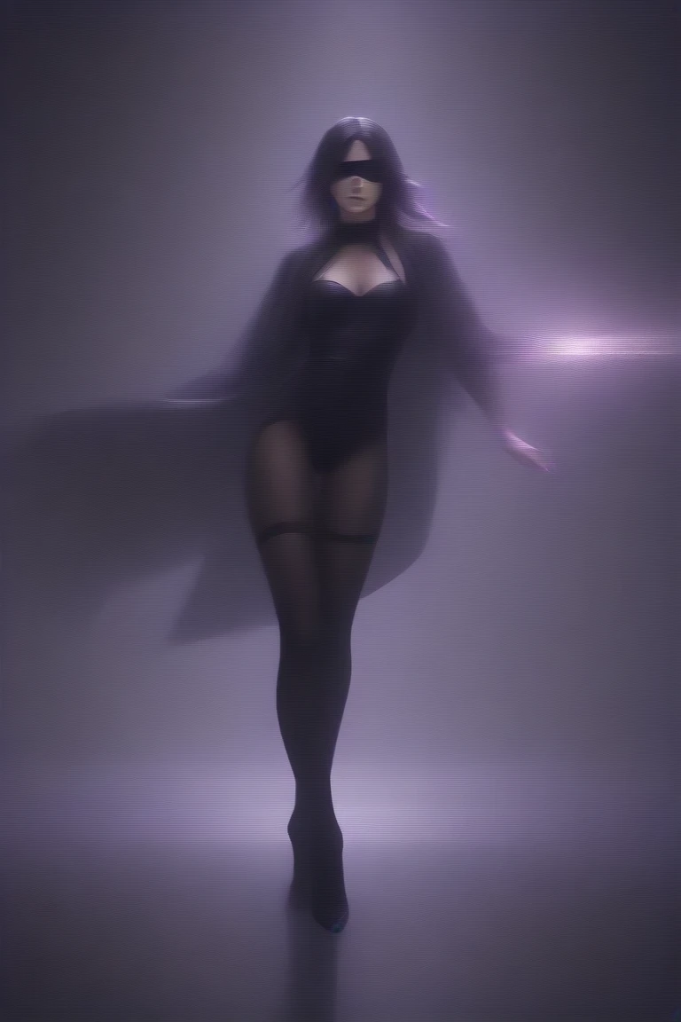Undead vampire gothic girl with short dark hair and blue eyes, lingerie high boots big boobs big butts very tall BBW arms on hips shoot many laser beams at her that bounce off her invulnerable steel body