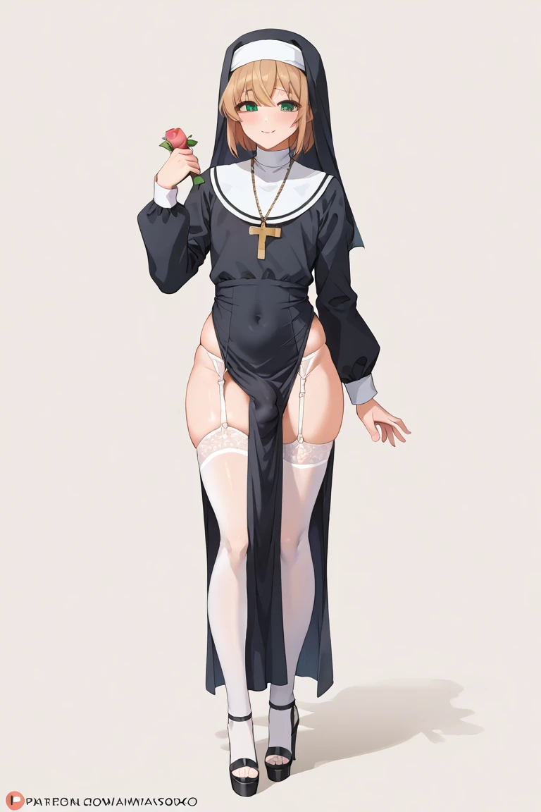 (extremely detailed CG unity 4k wallpaper),(masterpiece),(best quality),(ultra-detailed),(best illustration),(best shadow),(absurdres),(detailed background), black kimono, big bulge futanari, cumming under cloth, Detailed face, Detailed hair, Japanese, shy, blush, smile, Rich, Mansion setting, long black hair, black garter belt, black stocking