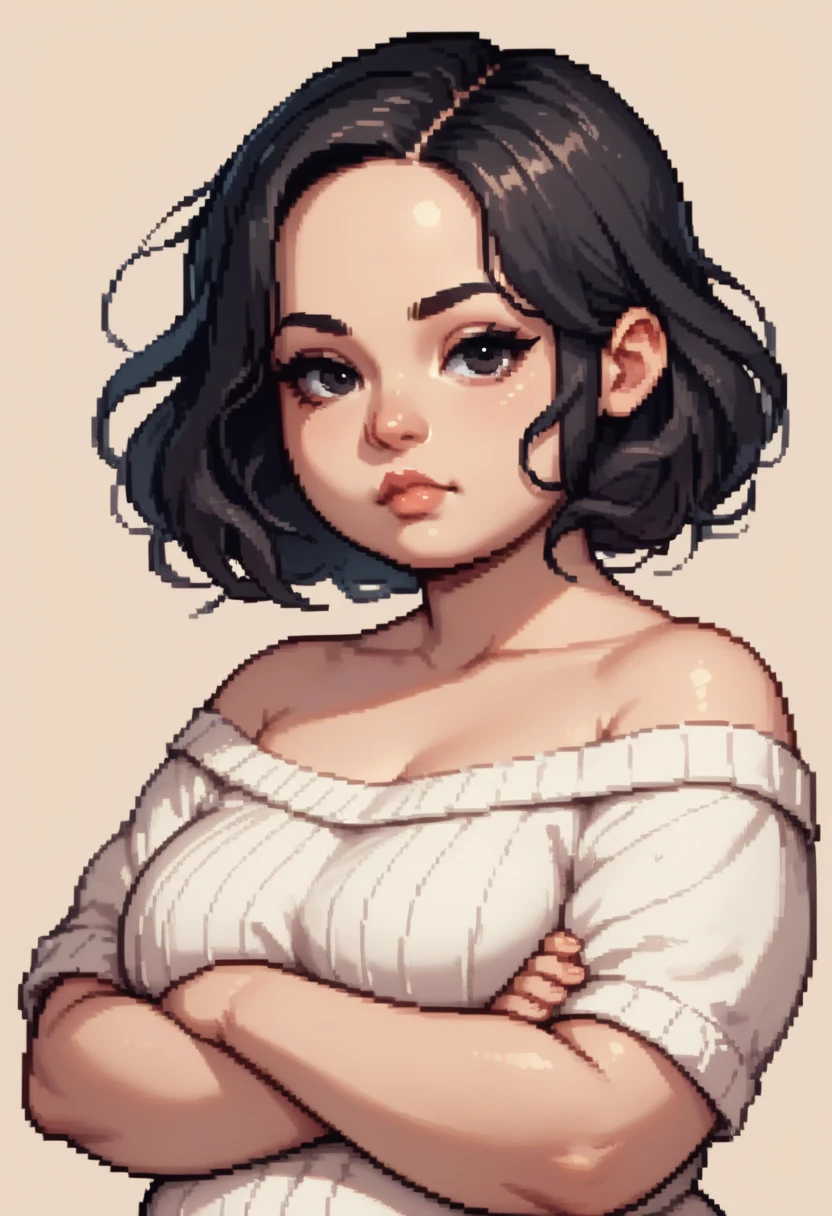 <lora:avasdemon3:1>,
avasdemon,
solo, 1girl, masterpiece, best quality, black hair, (white camisole), brown eyes, bob cut, blunt bangs, brown eyes, blush, black hair, steaming, (freckles:0.8), collarbone, exposed shoulders, small breasts, empty background, white background, :o, confused, (?)
