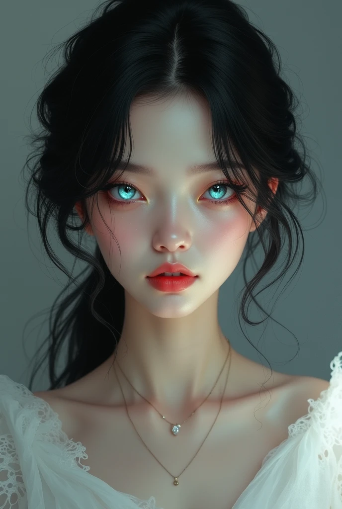 ((low key,dark bluish scene,dimly lit, soft lighting):1.4),enchanting elegance, atmospheric depth, masterful technique, naturalistic representations, harmonious composition, creative refinement, striking juxtapositions,
1girl,long hair bangs,white lace lingerie, oil painting, IMPRESSIONISM, 
sad, depressing,
indoors