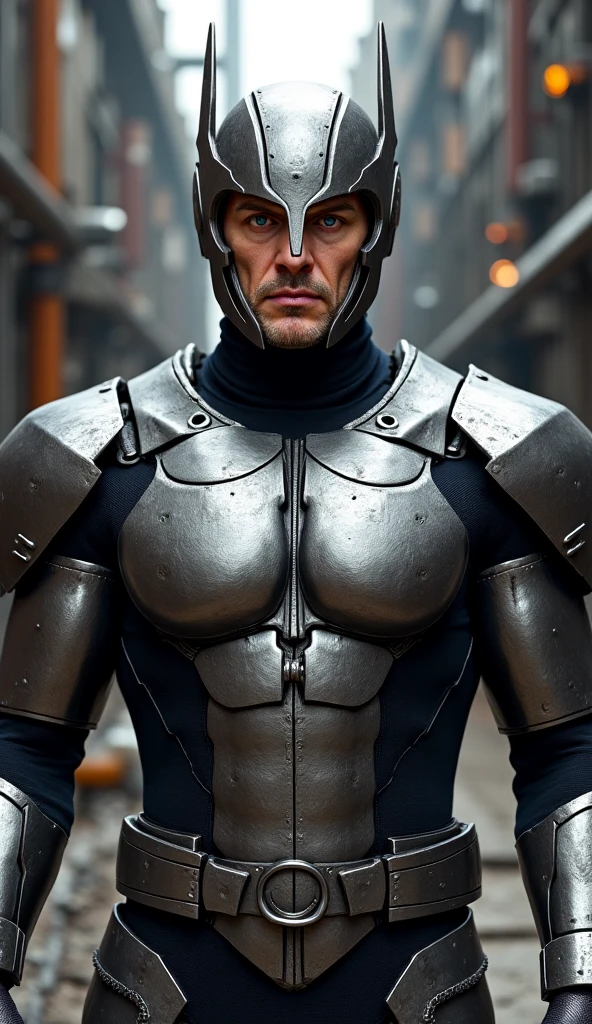 A man is Gigachad gonzalo gubero bobadilla muscular with shakira face handsome roman warrior , in A photograph of flat silver armor made of white titanium and some crystal , RGB LEDs Rainbow suit , Power Suit , gradient , elegant , for men , Modern minimalism , low poly lines , punk core , dreamy , Coloring , dystopia , divine , mysterious , Curved Pose , Posing , Po if fashion.