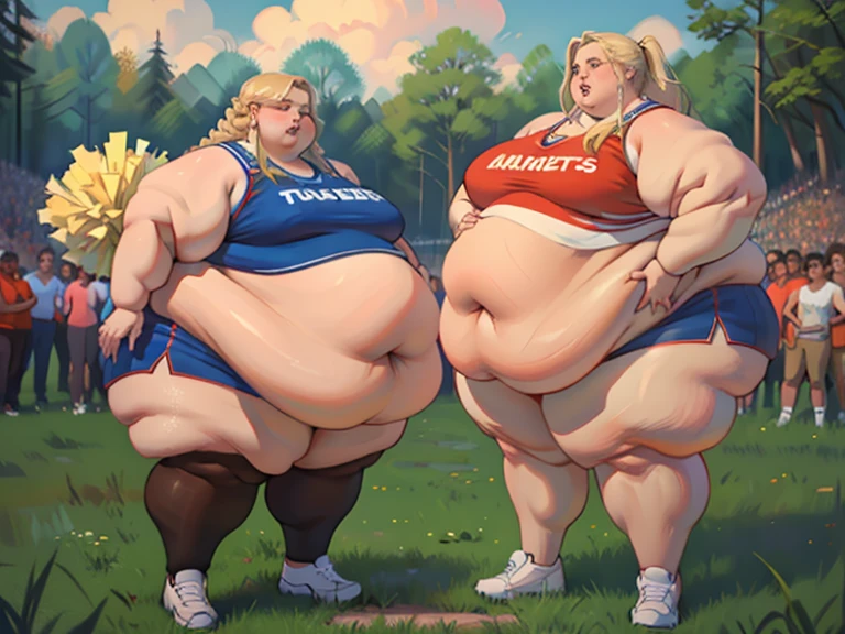 full view ,2 two 16 yo young blond chubby fat boys in very long white Gucci socks, Gucci white shorts, no shoes, stylish fashionable undercut haircuts, wearing dozens of golden rings, chains, bracelets, diamond watches, sitting on the ground near volleyball net in their white filthy stained socks ,in their mansion courtyard, looking out of breath,