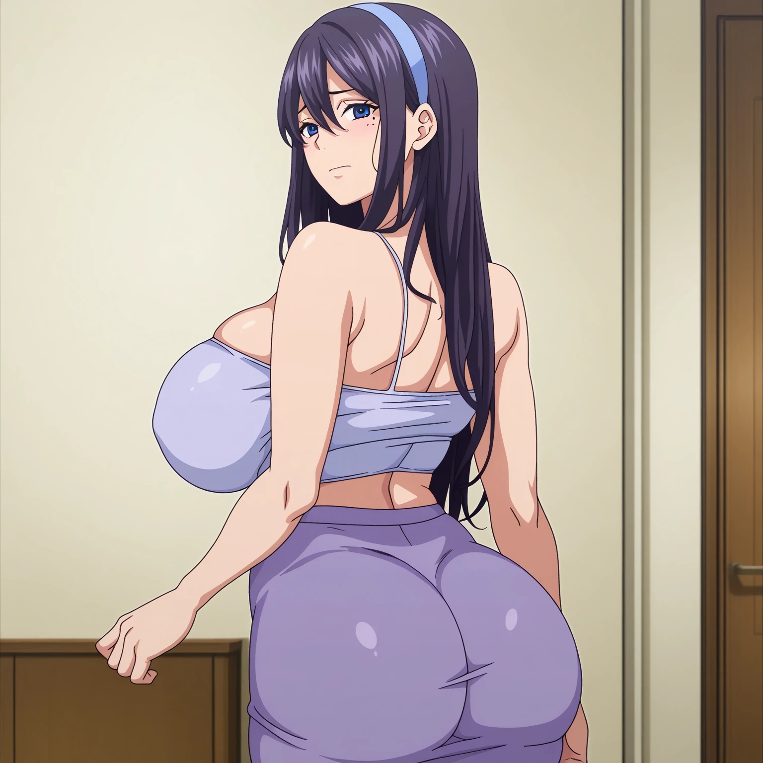 ((masterpiece, best quality, high resolution, UHD, pixel perfect, depth of field, 8k, RTX, HDR))cowboy shot, one girl style anime, BREAK, 1 girl, Glossy skin, sharp, Beauty of perfect body, realistic shadow perfect body, ("metalic blue School swimsuits, Navy, transparent ":1.2), medium breasts,   long hair, blue hair with black hair roots, green eyes, well defined eyes, high definition eyes, eyelashes and black shadow under the eyes, blushing, high gloss eyes, shiny skin, sharp, Perfect Body Beauty, BREAK, looking at the viewer, (dynamic pose:1.1), body wet and dripping water, sexy posture, legs, round ass, in a school pool.