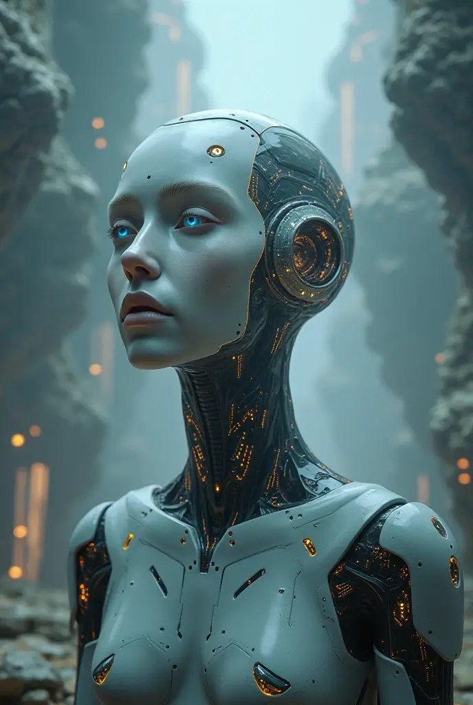 close-up, full length,alien humanoid female from another planet ,looking at me,big eyes, naked breast, flirt, ultra high quality detailing