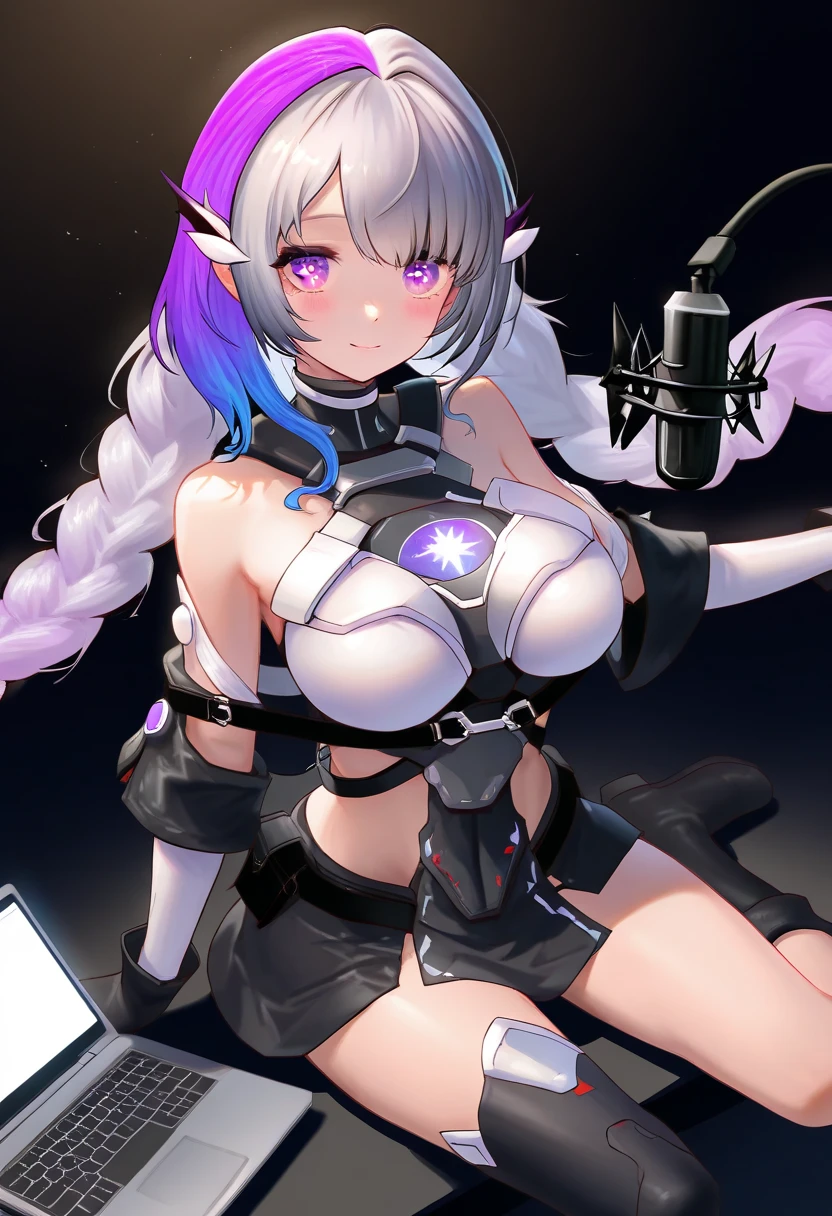 Highest quality, Super quality, 16K, Incredibly absurd, Very detailed, 2.5D, delicate and dynamic, Movie Scenes, official, Poster Design, e-sports, Tokyo, Indoor Stage, , Gaming PC, Gaming, head set, Big screen, Flashy lighting, psychedelic, gaming chair, PC monitors , , Small face, Extremely delicate facial expression, Delicate eye depiction, Upper body close-up, erotic, sole sexy lady, healthy shaped body, 25 years old lady, Cool woman, 170cm tall, big firm bouncing busts, E-sports players, Flashy shirts, Game character cosplay, Logo on the back, A complex costume, Glamorous costumes, hot pants, , sneakers, Alluring, LOL, Play PC games, gaming chairに座る