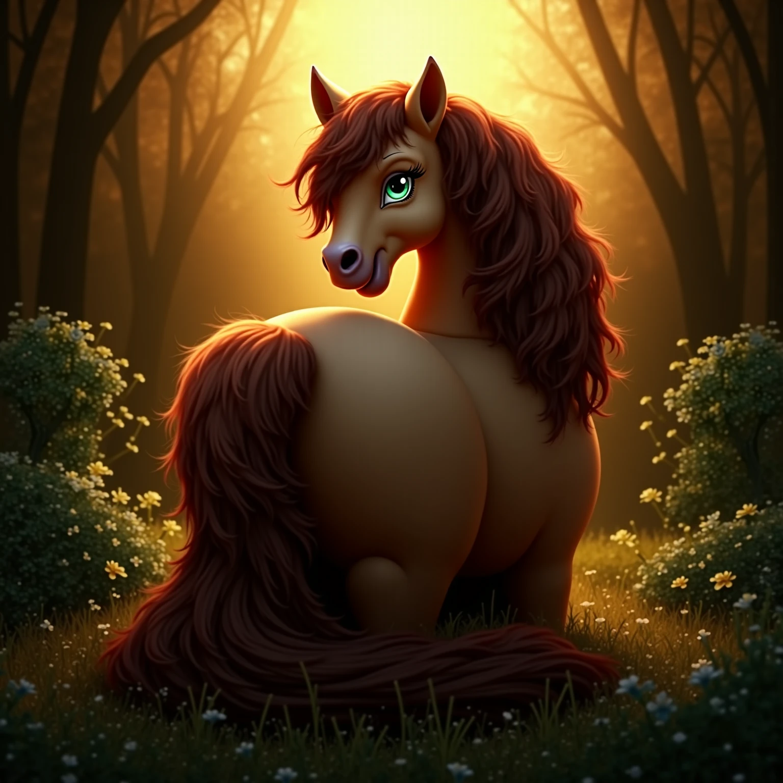 (Female pony), [pony:0.9], (feral:1.4), (quadrupedal), (all_fours:1.2), long_body, really_glossy_skin, (clear_coating), feminine_flatchest, female pony (by slugbox), (by shikaro), (by Inno-Sjoa), (by asaneman), [by Vksuika], bottomheavy, slightly_chubby, ((extremely_broad_massive_hyper_wide_hips))), (prominent_wide_thigh_gap_1.5), (extra_vast_crotch), monsterpussy, ((really_puffy_extremely_massive_plump_Hyper_innie_pussy)), skinny_digitigrade_legs, thick_tail, (perfect_eyes), sexy, aroused, (1080p), (best quality), (masterpiece), digital_art, Fluttershy read eyes long pink hair  front  view massive big huge vagina:1.9 yellow skin bat ears on head Hoof legs bat wings massive big boobs:1.6 my vagina leaking  sperm and semen super cute face:1.4 living room Hoof legs huge hips hyper hips curvy hips 8k, hyperrealistic everything like an unreal engine ray tracing render ((hyperrealistic background))). hyperrealistic everything like an unreal engine ray tracing render detail, sharp focus, intricately detailed, rewarded photography, small-catchlight, low contrast, high sharpness, facial- symmetry, depth of field, cinematic background, Unreal Engine Rendering, central image, dream-like, Softly lit shadows, sinister, award
winning photos, best quality, masterpiece by Jeremy Lipking, by Antonio J. Manzanedo, by Lee Jeffries nikon d850 film stock
photograph 4 Kodak portra 400 camera f1.6
lens rich colors hyper realistic lifelike texture dramatic lighting unreal engine trending on aeration cinestill 800 fisheye lens realistic outside moonlight stars on sky Hoofs legs super hyper cute face