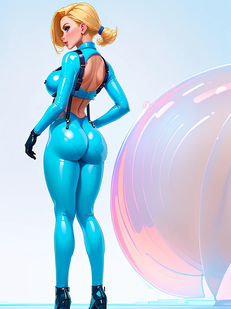 1woman, made of goo, (slime:1.3), long legs, big boobs, slime queen, gold crown, castle background, neon colors, saturated colors, detailed face, perfect face, cute nose, vintage anime, retro anime, sunday comics, basic illustration, line art, pop art, 80's style, comic book, comic panel, manga, curvy body, thick thighs, hour-glass shape, highly detailed, professional illustration, masterful artwork, perfect feet, primary colors, anatomically correct, perfectly drawn, small goo orbs floating in background, otzk