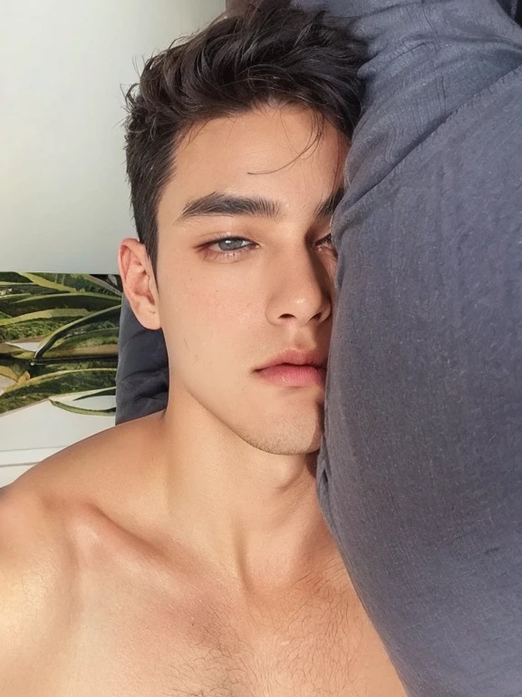 1 male, ????? man, masculine, （enchanced quality：1.4），（Top quality true texture skin), Delicate face, Black hair, blonde hair, （perfect bodies：1.1）, There are precious stones on the forehead, rimless eyewears, Sparkling pupils，long eyelasher,grin, hyper photorealism, Cinematic lighting, projected inset, surrealism, hyper HD, Masterpiece, 16k，Lie down，dream onCarmelto,Legs slightly open，Tattooed with，Fantasy space，Luxurious space, ?????, muscled, ????, gay kiss