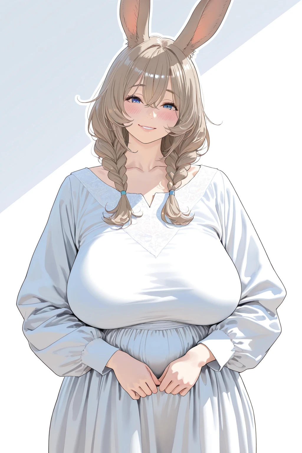 Huge breasts、blush、Sweat、In the heat、smile、One Girl, alone, Brown Hair, blue eyes, Long Hair, smile,
{Highest quality}, {so beautiful}, {Very detailed}, {Best illustrations},Life、slim:1.5、Sleeveless High Neck Knit(tight)、black long maxi(tight)skirt、Are standing、Pregnant women