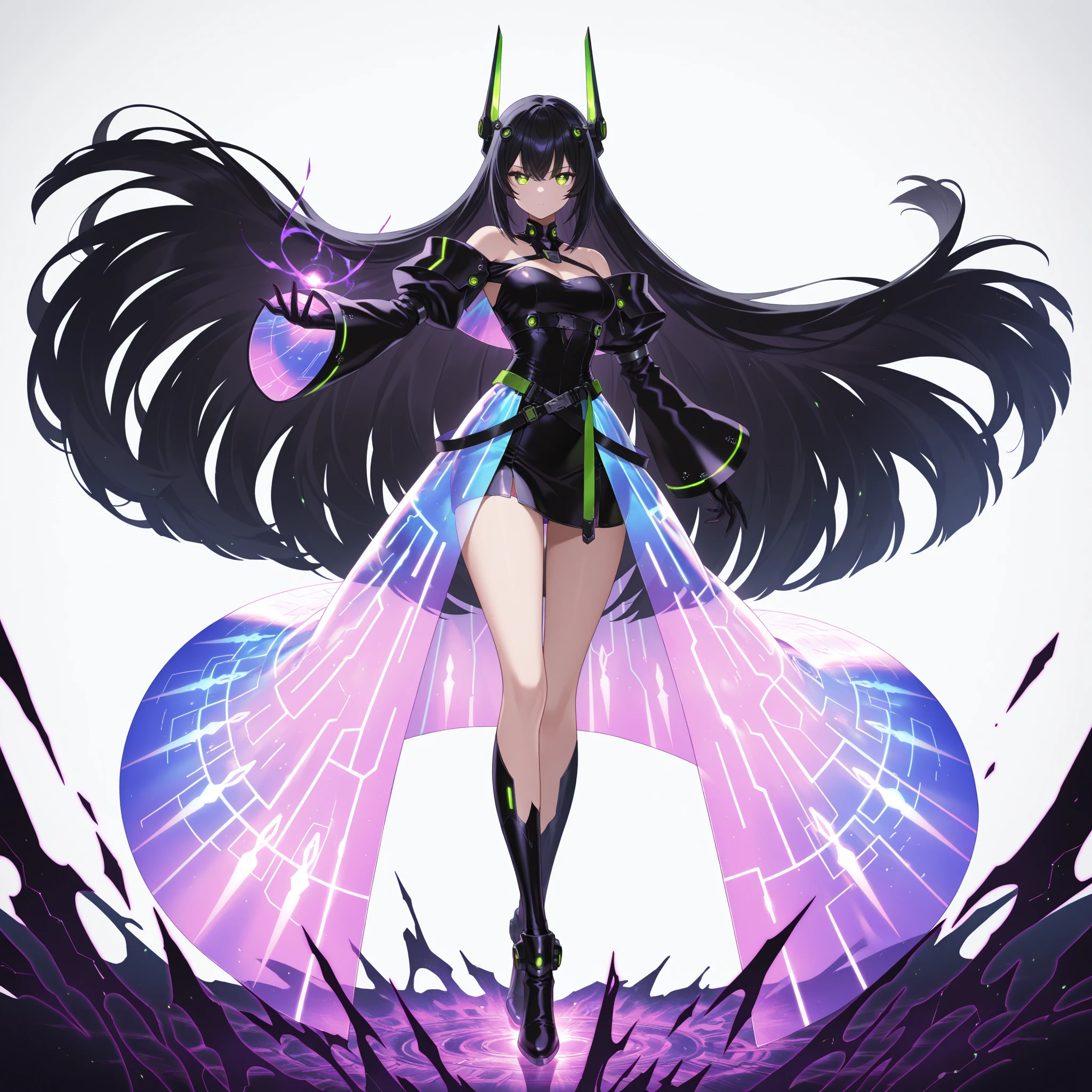 A girl who fuses with a praying mantis. she is a beautiful girl. She is a kaiju element. Her hands become weapons. armored body.