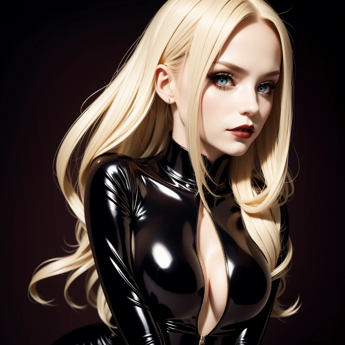 Avery Cristy, latex sexy clothes, character portrait, 4 9 9 0 s, long hair, intricate, elegant, highly detailed, digital painting, artstation, concept art, smooth, sharp focus, illustration, art by wlop, charlie bowater and alexandra fomina