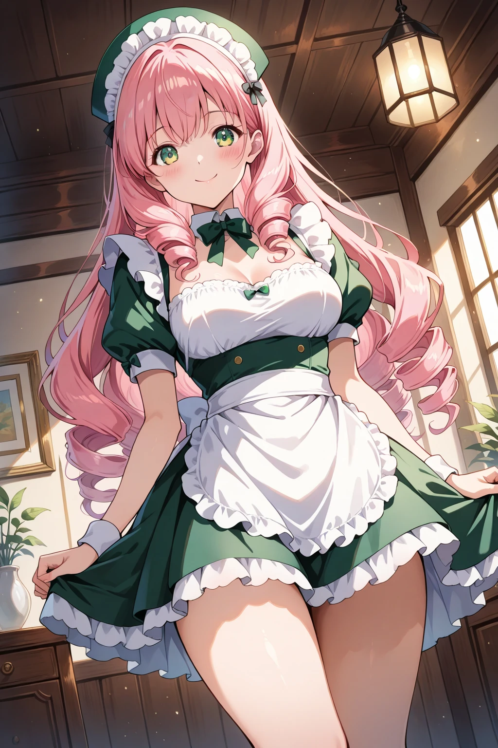 ((masterpiece, best quality, high quality)),1girl, ((lower body, hospital)),  <lora:Old Nurse Outfit:0.8> (nurse_old_style_01, apron, nurse cap, short sleeves, striped dress, puffy sleeves, vertical stripes, nurse, white apron, puffy short sleeves, pantyhose), <lora:Mari Sukuma:0.7> (mari sukuma, 3dcg_10, 1girl, solo, long hair, breasts, bangs, medium breasts, ponytail, green hair, pink eyes, sidelocks, ahoge, crossed bangs),