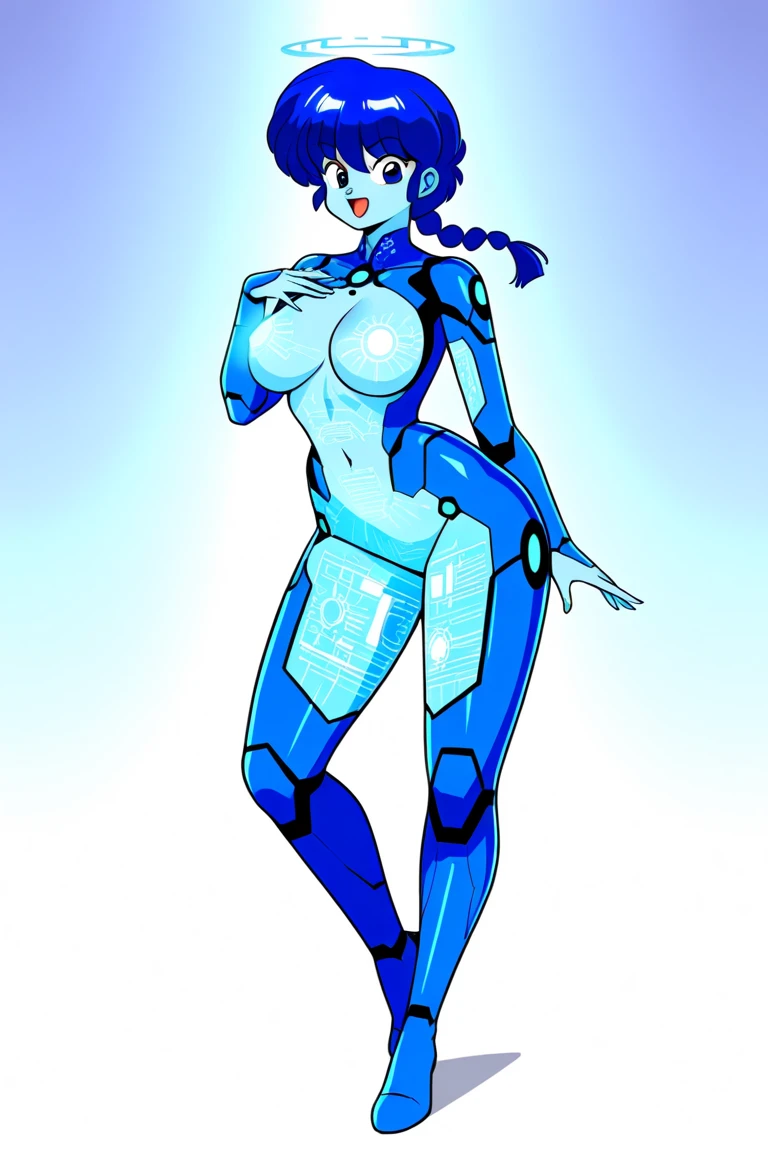 ((Masterpiece)), (realistic illustration), blush, smile, glowing aura, natural light, masterpiece, glossy skin, juicy lips , sexy, hot, cleavage, evil,juicy lips, (agent honeydew), gun holster, ((blue bodysuit)), ((slendered abs)), slender Waist, black hair, short hair, (dark lighting:1.4), wide eyes, green eyes, (gigantic breasts:1.3), blue legs, blue torso, dark lighting, (blue heels), blue legs, blue arms, ((blue breasts:1.2)), ((blue bodysuit :1.3)), (detailed face), perfect hands, 2 arms