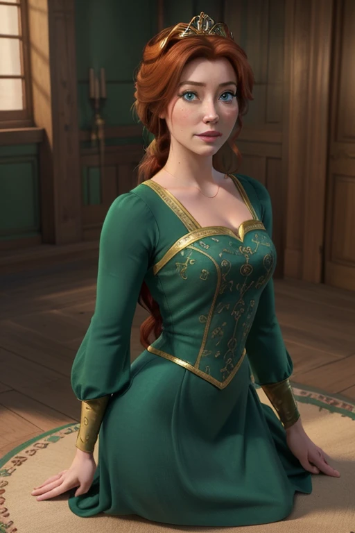 elegant detailed portrait of a beautiful regal queen woman named anna, ornate royal crown, intricate detailed golden jewelry, radiant glowing skin, piercing blue eyes, flowing wavy dark hair, delicate facial features, graceful posture, opulent red and gold velvet dress, lavish baroque palace interior, warm dramatic lighting, cinematic composition, digital painting, highly detailed, photorealistic, 8k, (best quality,4k,8k,highres,masterpiece:1.2),ultra-detailed,(realistic,photorealistic,photo-realistic:1.37),dramatic lighting,dramatic colors,volumetric lighting,chiaroscuro