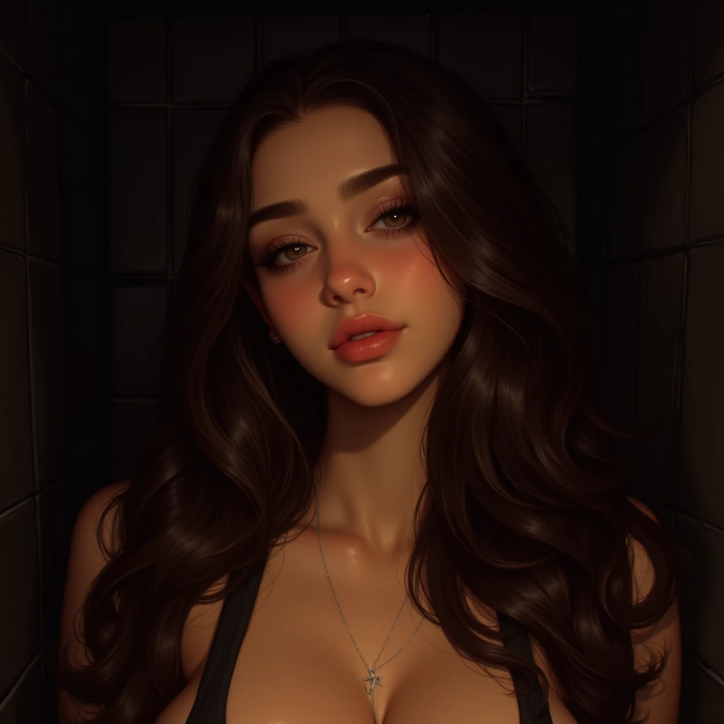 sfw, 1 black girl, big green eyes, (small breasts:1.2), red choker, wide view, Chapped lips, full lips, wavy hair, half hair, looked like a mummy , messy fur, hits, Very detailed, soft tones, extreme detail, No background, (Detailed textures:1.1), dramatic light, surprised expression, high depth of field. She wakes up startled inside a sarcophagus and sits up startled, It is in a palace in Egypt, There are a couple of clown priests on the ground worshiping her.