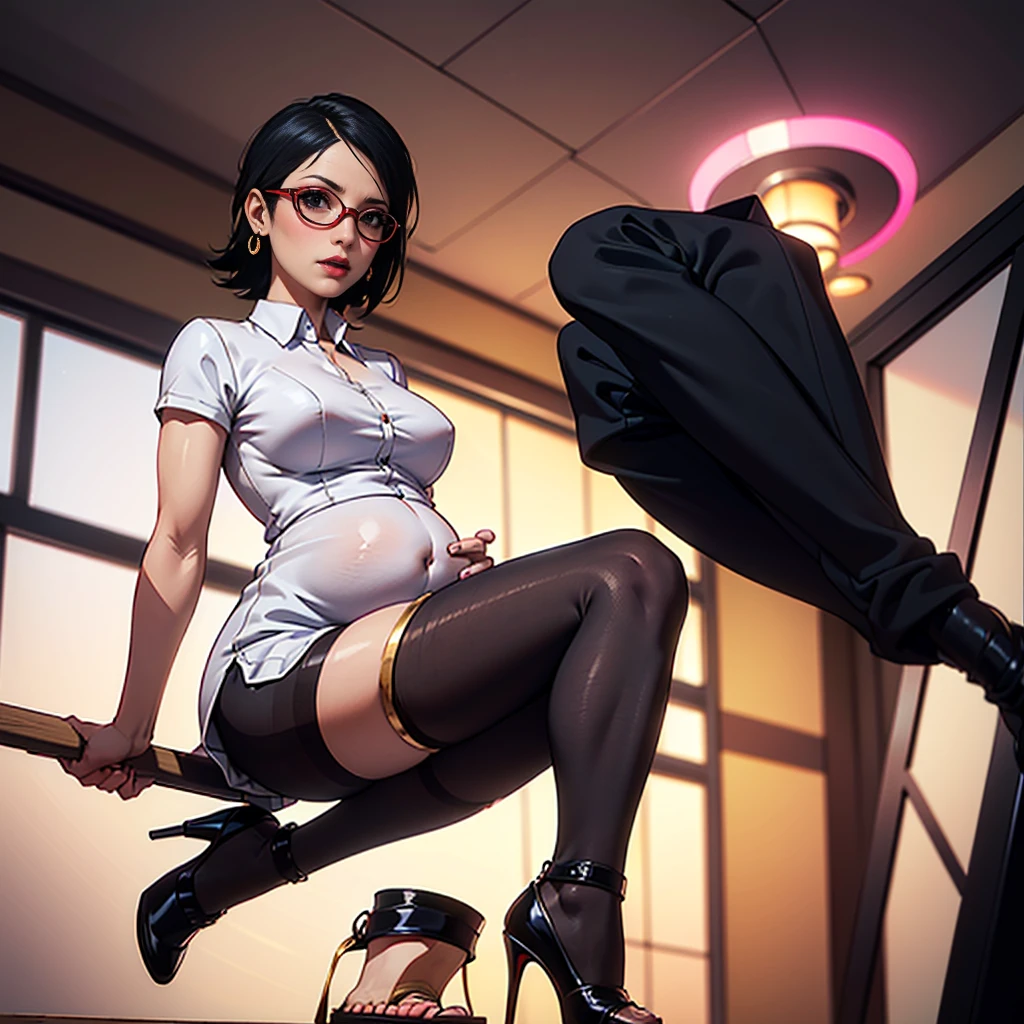((最高品質)), ((傑作)), (詳しい), 完璧な顔,1woman、(((from front,front face))),foot focus,Voluptuous,glamorous,thicc,Leggy,Tall,Statuesque,((house wife)),wife, 30 years old glasses,(((squatting,spread legs,arms behind back,))),(moody face),anguish,bashful,( embarrassed),((condom in mouth)),(looking at viewer),(((slicked back hair))),forehead, chignon,red eyes,blonde hair,secretary,full open suit jacket,mini skirt,(panties under pantyhose),thin thong,extremely detailed pussy,(((pubic hair))),condom wrapper,((full open women shirt)),(((on the　mirror ,5 stars hotel,penthouse))),(smoll name tag,ID card),high heels,(women shirt,thin micro bikini:1.1),sideboob,
