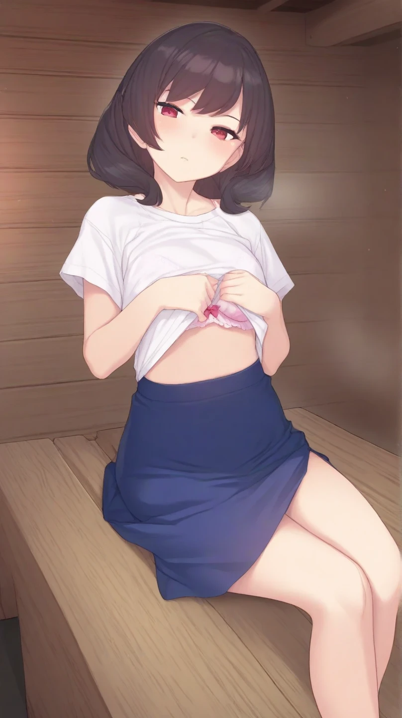 masterpiece, best quality, 1girl, looking at viewer, lingerie, panties, school, school desk, solo