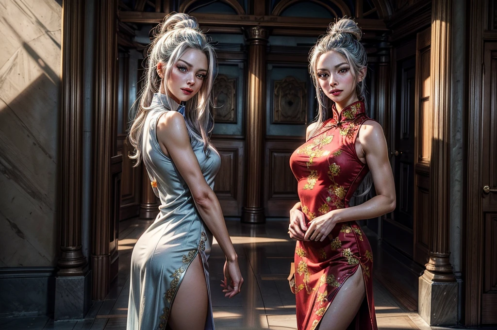 (Full Body of Extremely Detailed((Sexy Maid Group in a row:1.37))), KAWAII perfect face, Reflective Eyes, Detailed(Delicate Clothing textures), Correct Leg Line, Dynamic Joyful Expressions LifeLike Rendering, Specular Reflection, TopQuality 8K Ultra-detailed masterpiece (ProfessionalPhoto:1.37), (Acutance:0.8), (Luminism:1.28), Renaissance art style, Colorful Light particles, ((Full body from side)), {MicroMini Skirt|Kissing|Undressing|Thigh Gap|AssFocus|(NakedApron with SideBoob)}, Radiant Fine Skin with Transparency, (Exposed:0.4), {Pink Hair|LightBlue Hair|Platinum Blonde|Pure White Hair|Liquid Hair}, Perfect Lighting