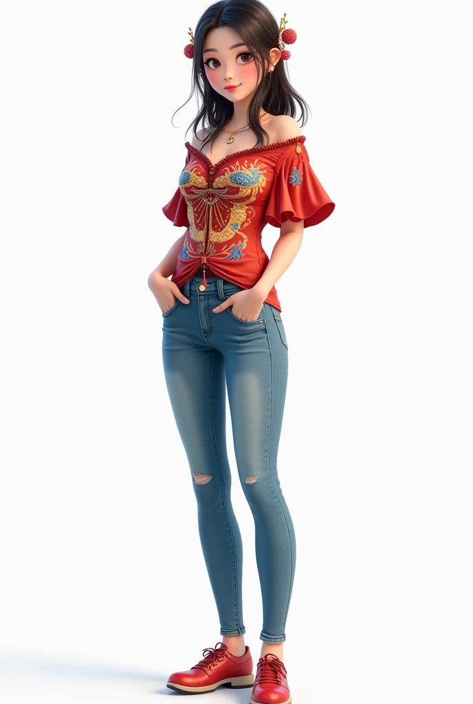 fairy with butterfly wings full body, black hair Girl extreme beauty In ((Christmas Outfit and jeans)) Outside in the hills ((Skinny Petite)) ((SFW)), Photorealistic Photo Masterpiece Realistic Realism Photorealism High Contrast Photorealistic Digital Art Trending in Artstation 8k HD High Definition Detailed Detailed Skin Texture Hyper-Detailed Realistic Skin Texture Armor Best Quality Ultra High Resolution, (Photorealistic: 1.4), High Resolution --auto --s2