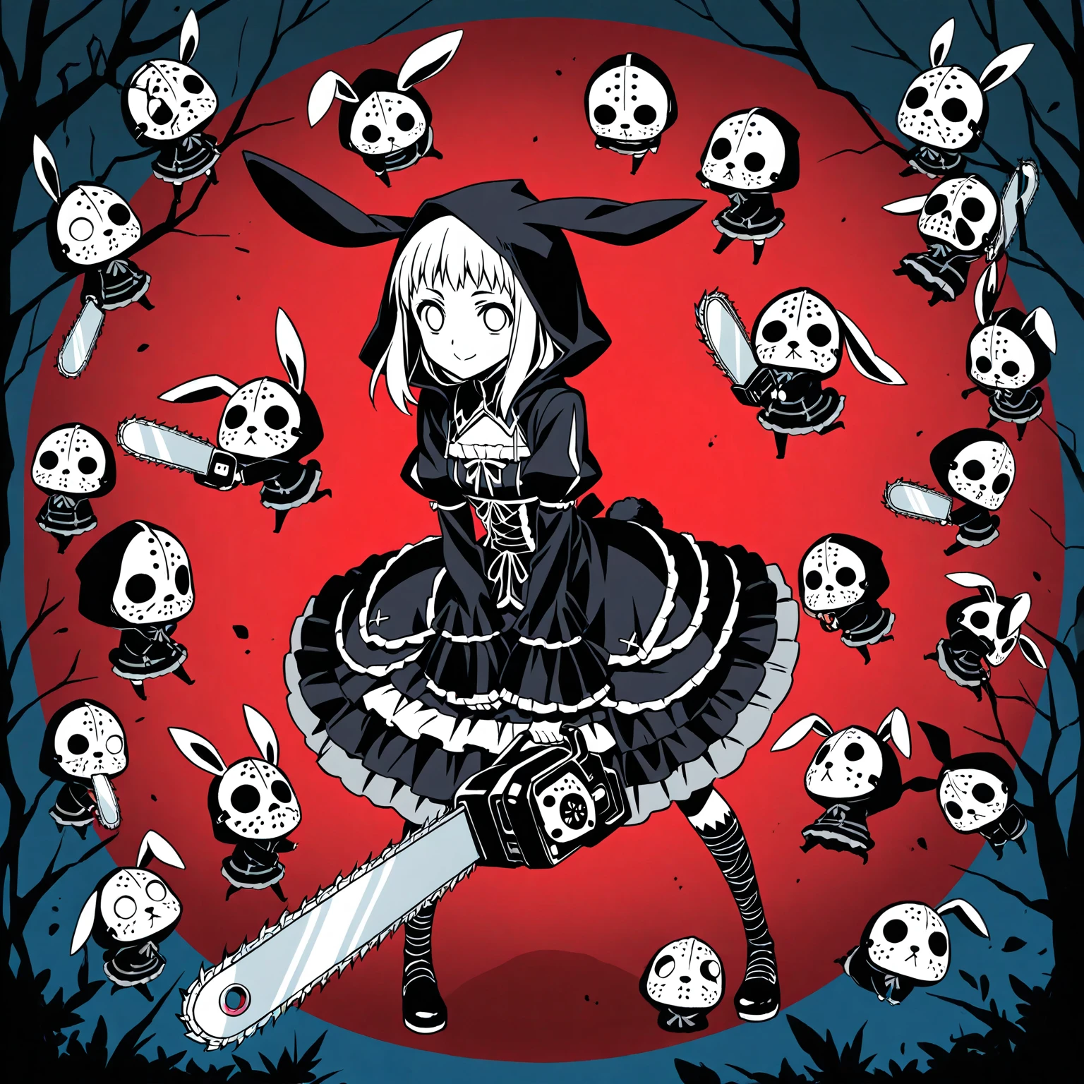 masterpiece, Highest quality, High resolution,(Highest quality,4K,High resolution,masterpiece:1.2),Very detailed,Realistic:1.37,masterpiece, Highest quality, Exquisitely crafted, woman, beautiful, elegant, smile, Blood, iridescent Long Hair, bangs, skirt, shirt, Long sleeve, Frills, shoes, (Red and Black:1.4), flower, spooky, Horror, 頭蓋Bones, Long Hair, Black Hair, Candles, Blood, hair flower, Dead, hair ornaments, Bone, doll, 頭蓋Bone, skeleton, Horror (theme),spooky altar background,Dark fantasy,Red color scheme,Ominous atmosphere,eyeを引く,Storytelling,anatomy,Anime Style,Concept Art,beautiful細部までこだわった顔と (((赤いeye ))),A terrifying ritual ,Satanic Ritual,Premature death,Misconduct,クレイジーなsmile,Scythe Face,Girl Monster, beautiful, Delicate facial features, 鋭いeye, Sharp Fangs, 青White skin, blonde,robot,Cursed Painting, Dark Background, Cinema Lighting, Dramatic Shadows, Gothic style, Gloomy atmosphere, Dark fantasy, One Girl, , Please open your mouth wide, Open your mouth and baring your teeth,Sharp teeth like a beast, Wide lips, very wide mouth, Vermilion cheeks, ,(Bloodしぶき:1.4),Scary smile, smile,Fallen angel design, ねじれたsmile、Bloodまみれの、頭からの出Blood,、Bloodしぶき、,(Bloodしぶき:1.4),Crossbones, 頭蓋Bone,Horror 一人の男の子, Cream colored hair, Gray Hair, Pearly hair, nice boy, Bunny ears, Loose-fitting clothing, Larger clothes, dark red eye, eyeの下のたるみ, dark circles under eye, やみcute, Fluffy hair, Voluminous Hair, skinny, slim, very skinny, Androgynous, cute, spooky, short hair, Horror, Faded colors, White skin, spooky, Unnaturally thin, I'm hungry, eye, eye in background, sharp eye, Long eyelashes, Under the eyelashes, Loose shorts, レースshirt, Frillsshirt, Tie the ribbon'head, Detailed clothing, A loose cardigan, Open cardigan, 滴るBlood, that'terrible, nightmare, Haunted, stitch, patchwork, string, Injury, hell, Injury on arms, self-harm, cut, Black Fingers, factory, Abandoned, A dismembered ghost,Many heads,Many heads,Lots of faces,Multiple faces,Multiple Girls,Frolicking Girl,複数のwoman,tea ,クレイジーなsmile,look up,Face shot,Scythe Face,Girl Monster, slave,beautiful, Detailed portrait, Delicate facial features, 鋭いeye, Sharp Fangs, 青White skin, Thick chain, Dark Background, Cinema Lighting, Dramatic Shadows, Gothic style, Gloomy atmosphere, Dark fantasy, One Girl, , Please open your mouth wide, Open your mouth and baring your teeth,Sharp teeth like a beast, Wide lips, very wide mouth, Vermilion cheeks, ,(Bloodしぶき:1.6),Scary face, Laughter Witch design, ねじれたsmile、Bloodまみれの、頭からの出Blood,,、Bloodしぶき、,(Bloodしぶき:1.6),Crossbones, 頭蓋Bone, , Horrorスタイル, ((Fantasy Witch Costume)), ((Flowing white hair)), ,(Bloodしぶき:1.6),womanの曲線, Large Breasts, Thick thighs, Sexy flat stomach, Perfect hands, Perfect anime face, ((dark lolita dress)), Are standing, ((邪悪なsmile)), ,(Bloodしぶき:1.6),Victorian cities, gaslight, Steam circulates, Moonlight Illumination, night lighting, A sky filled with stars and galaxies,disaster々new devil horns,,(Bloodしぶき:1.6),アニメゾンビWitch design, ねじれたsmile、Bloodまみれの、頭からの出Blood,,、Bloodしぶき、,(Bloodしぶき:1.6),Crossbones, 頭蓋Bone,,Photo Background,Wide Shot,Scythe Face,Girl Monster, slave,beautiful, Detailed portrait, Delicate facial features, 鋭いeye, Sharp Fangs, 青White skin, Thick chain, Dark Background, Cinema Lighting, Dramatic Shadows, Gothic style, Gloomy atmosphere, Dark fantasy, One Girl, , Please open your mouth wide, Open your mouth and baring your teeth,Sharp teeth like a beast, Wide lips, very wide mouth, Vermilion cheeks, ,(Bloodしぶき:1.6),Scary face, Laughter Witch design, ねじれたsmile、Bloodまみれの、頭からの出Blood,,、Bloodしぶき、,(Bloodしぶき:1.6),Crossbones, 頭蓋Bone, , Horrorスタイル,
