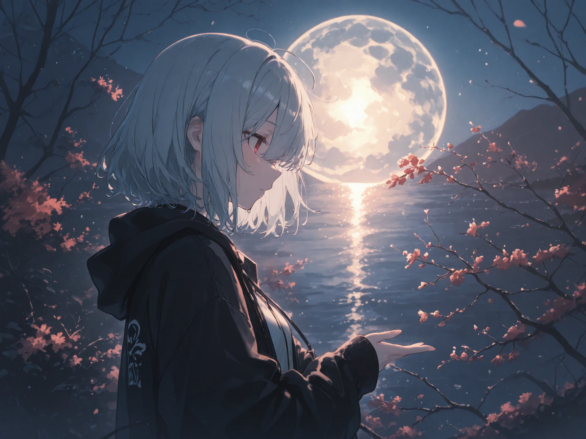 幻想的な , エーテル的な設定, 雄大な孔雀が優雅に立っています鮮やかな色の植物に囲まれた. 孔雀の印象的な羽鮮やかなブルーときらめく緑のタペストリーです, 。濃い茶色とゴールドの象徴的な目のような模様で飾られ. 長い, 優雅な尻尾が, 魔法のような穏やかな雰囲気を作り出しています. その場面は温かな, 夢のような輝き, 、複雑にねじれた木の枝から光が差し込みます, 環境全体に柔らかな色合いを放ちます. 孔雀の周り, 明るいマゼンタとピンクの花の房が咲き乱れ, 魅惑的な森の雰囲気に豊かさを加えます. 画像の構成は、鳥の羽の複雑なディテールと花の繊細な質感のバランスが取れています, 周囲の風景と美しく対照的な, 下に垂れ下がり、調和と不思議の感覚を呼び起こします.