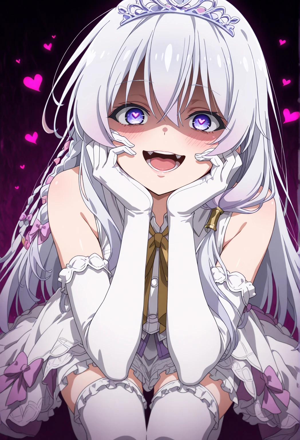 NSFW,masterpiece,Highest quality,High resolution,Very detailed,white\(no game No life\),Long Hair,Multicolored Hair,Hair between the eyes,Gradient Hair,Yellow Eyes,Flat Chest,(Gothic ta),See-through,Bare shoulders,hair band,flower,(slave),((Ahegao)),blush,Luxurious mansion,Party Venue,Round table,noble,(Middle-aged men),(Having sex),(Bukkake all over the body),Body touch,Leg spread,Sexual Desire Treatment,Lying on your back,(Trembling),Raise your arms,(heart),(Falling into Pleasure),Drooling