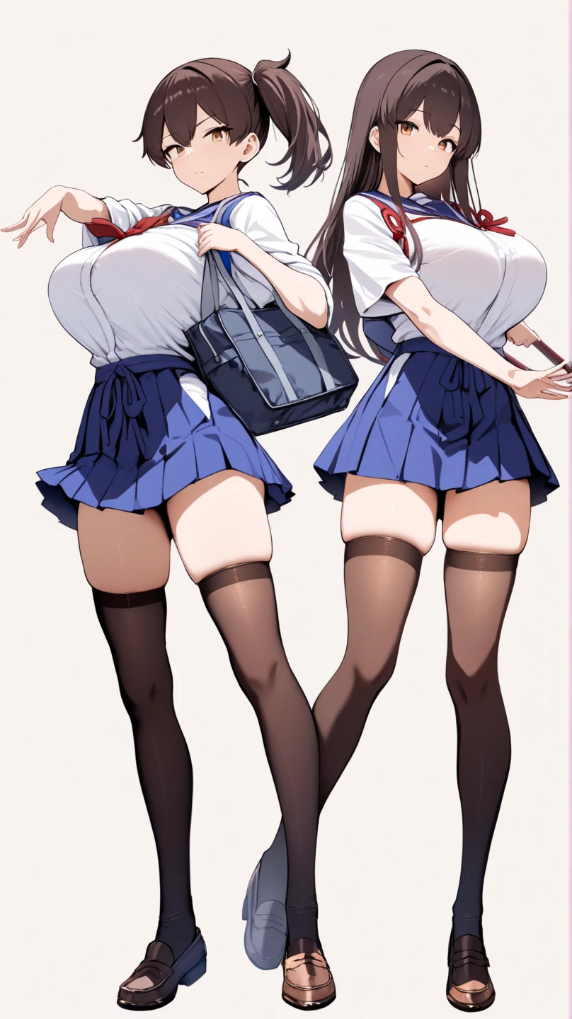 highest quality、one girl、15 years old、full body figure，big 、big tits perfect five fingered hands、Nino Nakano,shy face、perfect thing、big breasts、perfect arms、perfect legs、detailed description、small details、detailed face、white skin、plump legs、In town、In town、back view、look back、turn around、Pose that emphasizes the buttocks、black lace panties、I can see your panties、Skirt flip、lift skirt、nino nakano, short hair, bangs, blue eyes, hair ornament, hair ribbon, pink hair, blunt bangs, two side up, butterfly hair ornament,skirt, shirt, long sleeves, white shirt, pleated skirt, open clothes, collared shirt, sleeves past wrists, dress shirt, cardigan, green skirt, open cardigan, black cardigan,white thighs socks、erotic pose