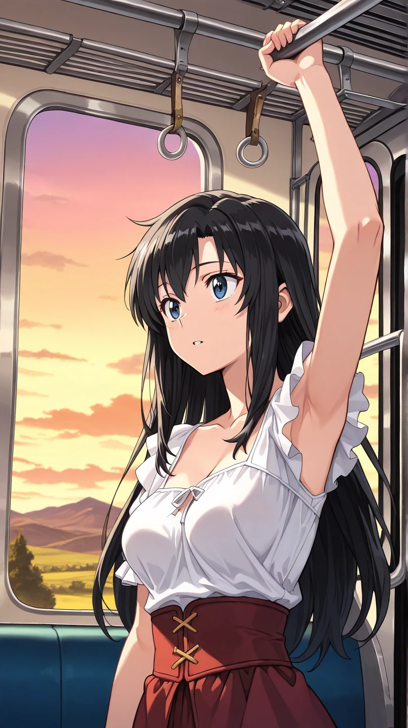 nsfw,???????,??????,(Tabletop, Highest quality, High resolution:1.5, Anime Color, Megami Magazine:1.2, Anime poster style, Anime key visual, sharp, 8k, Realistic), (Beautiful attention to detail:1.5, Beautifully detailed face:1.2), Madoka Ayukawa, One girl, blush, (Black Hair, Long Hair),   Upper Body, (Perfectly detailed ???????, Beautiful detailed hair, Beautiful and exquisite body:1.2, Glowing Skin), (Thick outline, Beautiful contours, Black outline), Simple Background:1.5