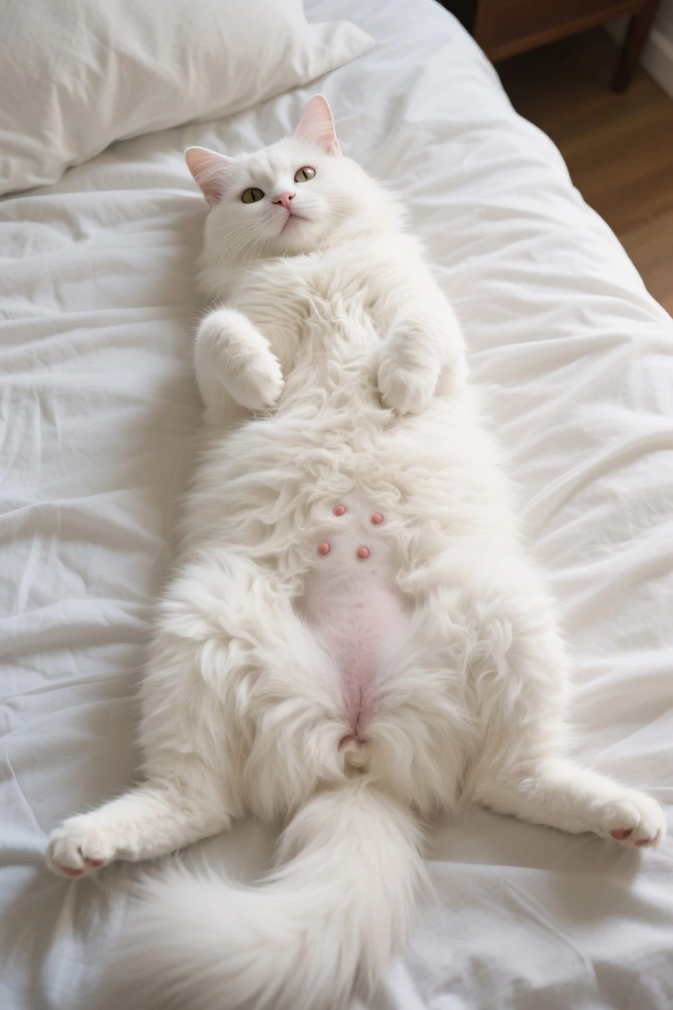 RAW Photo, posing, realistic, 1girl, solo, furry, anthro, (extremely detailed fluffy fur:1.4), ((without deformations)), high resolution, f/15 with great depth of field, sexy kitten, (cat fur) big, clear eyes, opening her fat and perfect anus, butt, (looking at the camera: 1.4) anal fluids (((very juicy and pink cat anus, very dilated and details 0.9 thick))) NSFW, ((ultra realistic cat fur: 1.8))