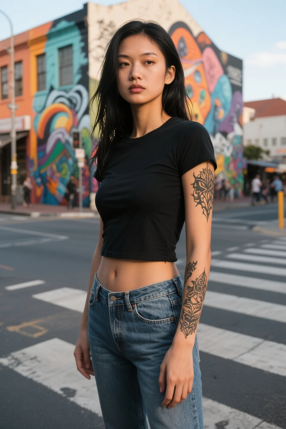 Graffiti, cartoon giant, tattoo designs, Thai fonts, colors, tattoo designs,
Tiny black shirt short skirt