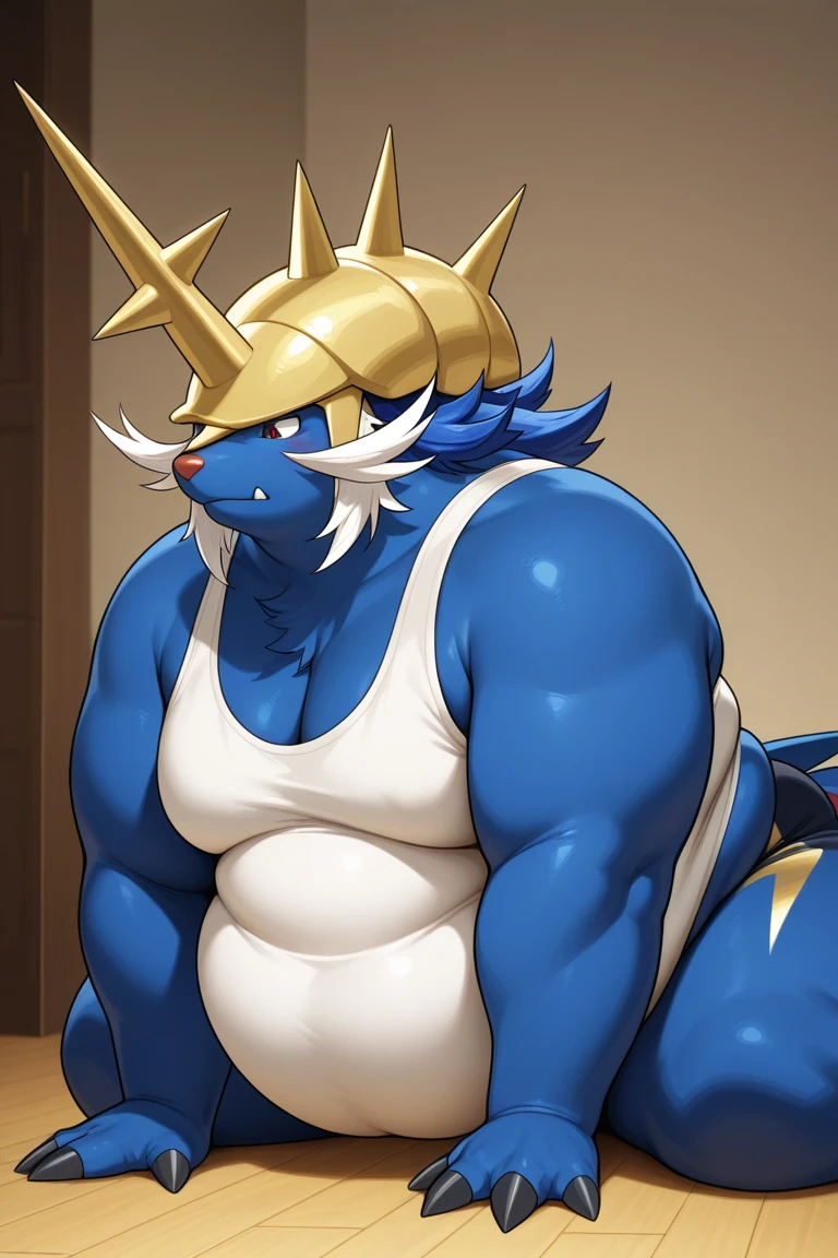 blue genitalia,solo,male people,chubbiness,small fat,Bare-chested,victory pose, solo, Detailed pubic hair, A high resolution,, tmasterpiece,Excessive obesity,Obesity in the extremities,Lift your feet,foot in the air,Correct body proportions,overweight,男子气概,oumi,Tatsuki,qinglong