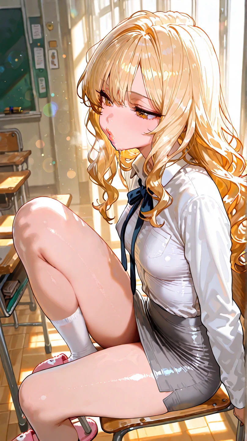 young woman、、Long Hair、Glasses girl、Impure intercourse、high school girl、Blazer Uniform、tears、Beautiful woman、Very thick thighs、The face of climax、Sticking out tongue、cry、shout、classroom、Please sit down and spread your legs...、Best image quality、High resolution、masterpiece、super high quality、Thick pubic hair、Orgasm Facial、Light purple bra、Light purple panties、Small breasts、Very big ass、Blushing、4K quality、Blushing、Cry of ecstasy、Wearing black pantyhose、panties under pantyhose、Sweaty all over、Heavy breathing、Her breasts are bouncing up and down、Low - Angle、Cowboy Shot、Shaking breasts,uneven chest、上下にShaking breasts、panties under pantyhose