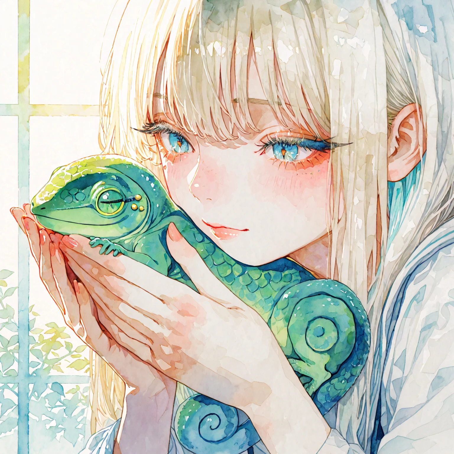 Nsfw pencil drawing of a long blonde haired girl holding the big penis of a mutant turtle with big muscles while he leaks some sperm on the girl's lips