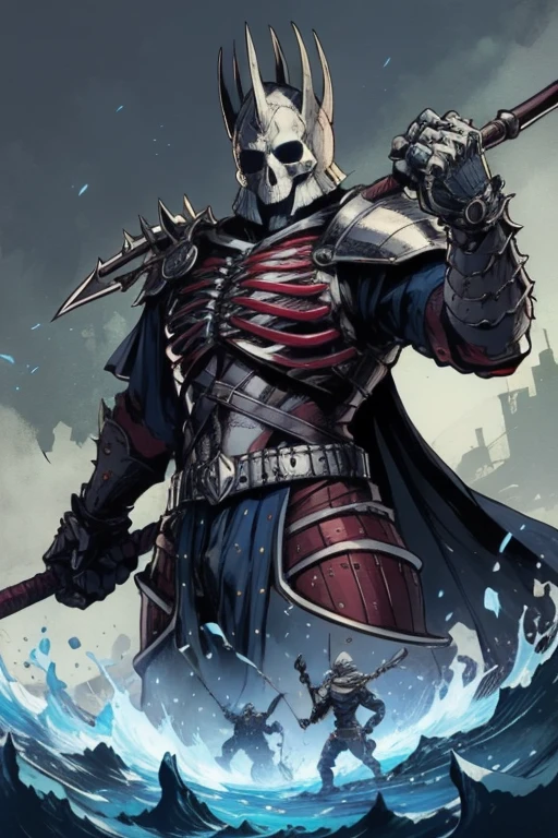 pixel sorted,Superhero skull,(Blood Art:1.2),Blood-stained battle flags,steampunc,Metal polished skeleton painting of man on black background,Various weapons surround the skull,Form different structures, breath-taking rendering, Magical rainbow elements,Splendid round rainbow combination,circular composition,Solo