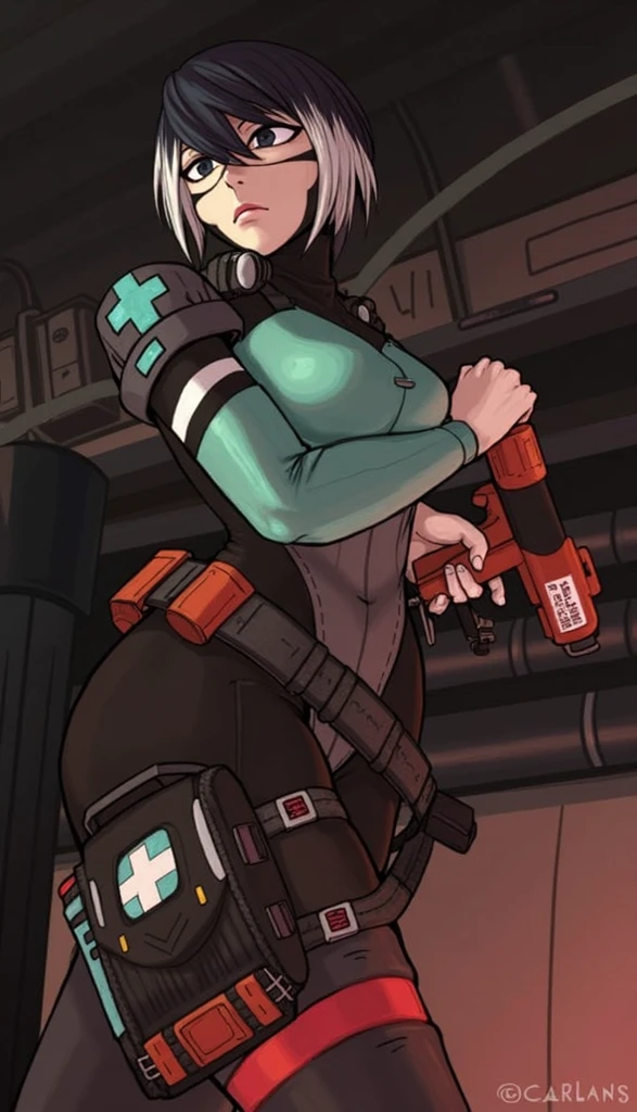 A Female mature robot loves herself. she wears nothing. Her Brown very short pigtails is tied with two big red clothespins, mature, android, blue eyes, full body, Height: 160cm, flushed cheeks, sweat bucket. full body shot, looking straight. Her smile is complete.show White pantie, Looking at the audience, kissing to the audience.