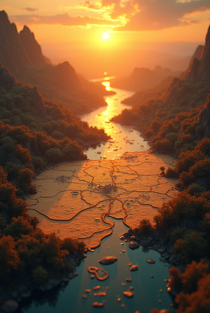 Sunset afterglow map