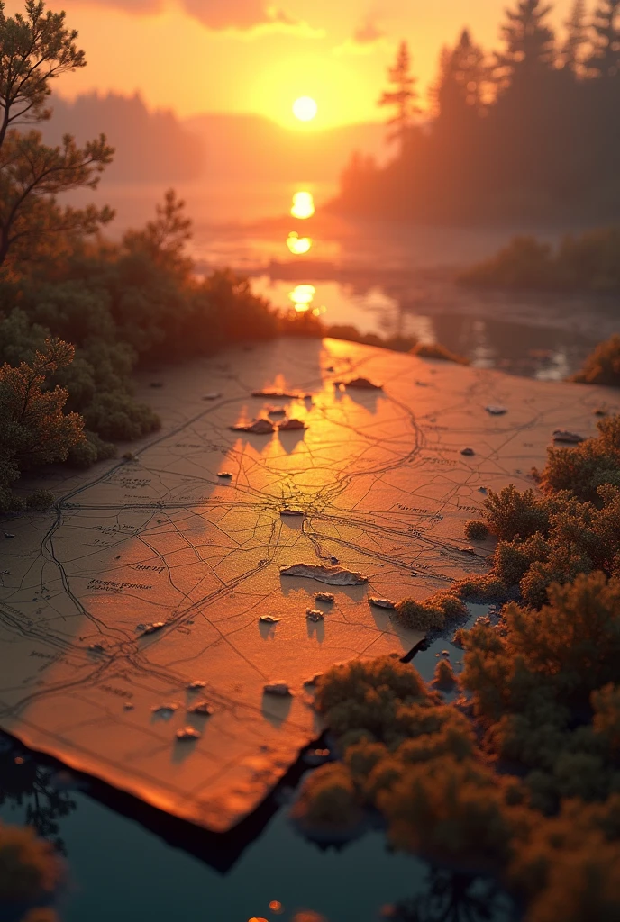 Sunset afterglow map