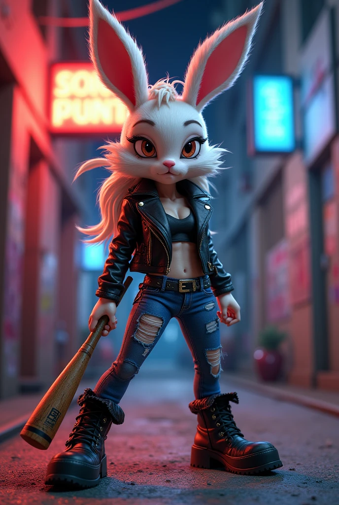 score_9, score_8_up, score_7_up, 1girl, (furry:1.5), skinny slutty flat-chested anthro-fennek-punk-girl standing before grafitti-wall, cute and perfect face, kid-like proportions, big head and big eyes, thin body, tiny limbs, (tiny prepubescent child), ((pulling down tubetop to reveal nipples)), skimpy pvc-tubetop, punk-leatherjacket, full-body shot, long skinny legs, shiny skin, looking up at viewer, (small fennek ears, fennek tail, fennek snout), ripped nylon stockings, unzipped hotpants, seductive pose, graffiti-covered backalley background, bent over, green eyes, bedroom eyes, eyeshadow, low light, strapped goth-boots