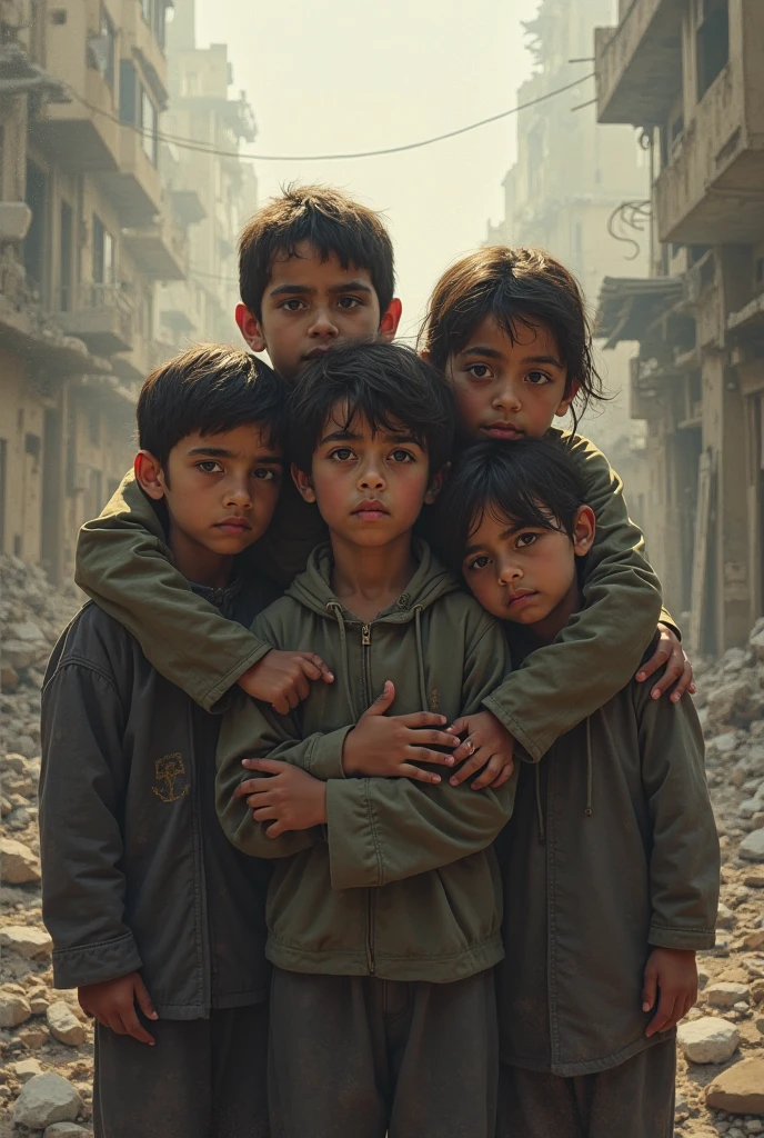 Crying children of war