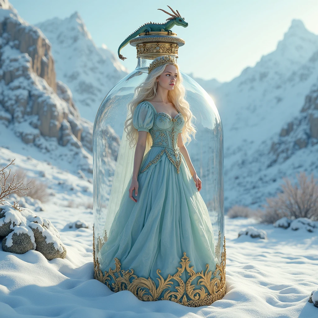 ((melhor qualidade)), ((obra-prima)), (detalhado), Empress Dragon "Sarah Michelle Gellar", olhos realistas, cabelo preto, olhos azuis, seios pequenos, vestido de setin koreano sensual, paisagem maligna, ethereal beauty, (Fantasy Illustration:1.3), olhar encantador, pose cativante, garota solo, charme sobrenatural, mystical sky, noite enluarada, cores suaves, (paisagem nublada detalhada:1.3), (alta resolução:1.2) (Blue dragon flying in the sky) vestido, sobre uma colina, An army passing far into a canyon below.