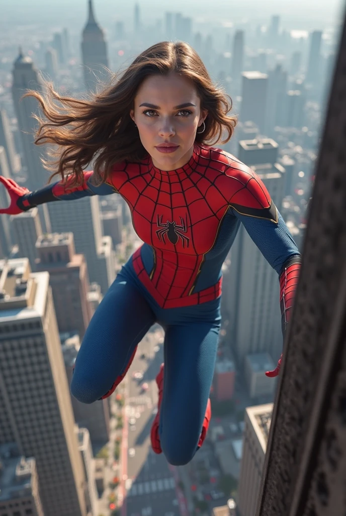 Marvel movies,full body,photo of a 18 year old girl,spiderman,floating in the air,in a spaceship,gravityless space,floating hair,happy,laughing,ray tracing,detail shadow,shot on Fujifilm X-T4,85mm f1.2,depth of field,bokeh,motion blur,<lora:add_detail:1>,