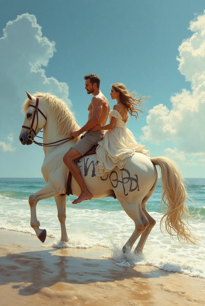 There's a woman who's hugging a horse at the water's edge, foto - shot, Directed by: Linda Sutton, com cavalo conduzido, foto tirada, Foto de perfil, Anna, foto flash, foto de retrato, bottom angle, Directed by: Susan Heidi, fotografia completa, foto de tiro largo, cavalo no fundo, Directed by: Gwen Barnard, Foto promocional, foto de retrato em close-up, foto de marketing, retrato