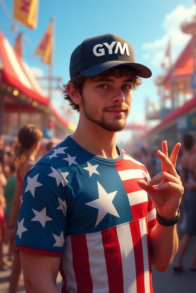 Very patriotic American boy