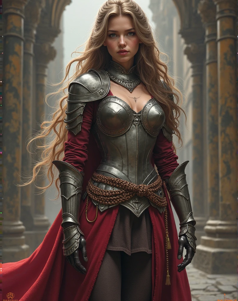 Very beautiful woman、Slender women、(Detailed face)、Realistic Skin、((Holy Knight)), ((Pearl White Armor))、((((A black armor with extremely detailed and intricate decoration.:1.1))))、((Delicate photo)),(Girl Astepeace RAW Photo Details:1.25), (Highest quality:1.6), (Ultra-high resolution:1.5), (Realistic:1.75), 8K resolution, Canon EOS R5, 50mm, Absurd, Super detailed,Cinema Lighting,((Fightfield))、((Fight))、(((White skirt with embellishments)))、Thigh-high socks、Shingard、((blonde))、((Curly Hair))、((Drill Hair))、((Short hair with bangs and wavy hair,))、Get a six pack、Cape、Beautiful Armor、(((Has a huge weapon)))、(In combat)、The wind is blowing、((Symmetrical armor))、((((Blizzard))))、(((Lead a large group of knights:1.2)))、banner、(((Battle Scenes)))、((Browsing Caution:1.2))、(((I can see her panties:1.4)))、、((Skirt lift in the wind))
