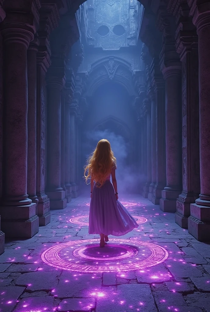 There's a y year old girl standing in a spooky castle, Personagem Vandinha da Disney imagem de corpo inteiro, corpo inteiro menina bonito, roupa preta, cute face with arms and legs, Em um estilo de dia das bruxas, personagem Vandinha na Disney pixels corpo inteiro com traje, corpo inteiro!!, foto da roupa, vestindo roupas preta e branca. dia das bruxas