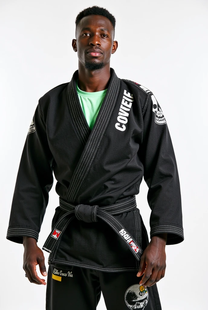 Create a mockup of a Jiu-Jitsu Gi with written on REVIVE SPORTS 