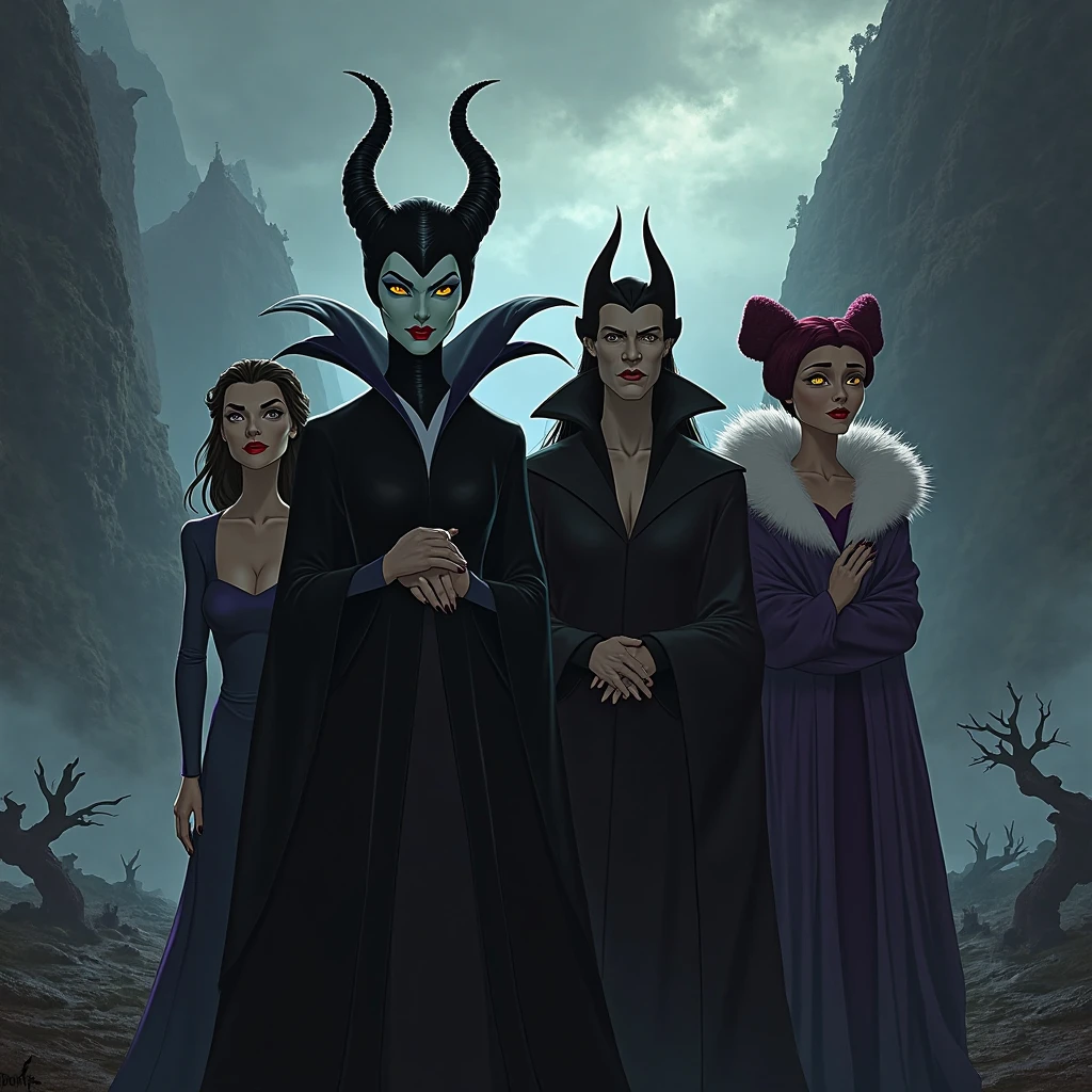 Canvas image with Disney villains